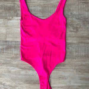 Free People/Intimately FP Neon Pink Clean Lines Bodysuit- Size M/L